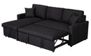 Paisley - Fabric Reversible Sleeper Sectional Sofa With Storage Chaise