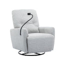 270 Degree Swivel Electric Recliner Home Theater Seating Single Reclining Sofa Rocking Motion Recliner with a Phone Holder for Living Room, Grey