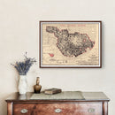 Vintage Map of San Francisco, California 1908