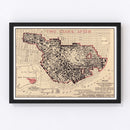 Vintage Map of San Francisco, California 1908