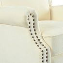 Push Back Recliner Chair Upholstered With Classic Wing Back And Solid Gourd-Shaped Legs by HouseOfZazla