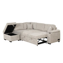 Sleeper Sofa Bed, 2 In 1 Pull Out Sofa Bed L Shape Couch With Storage Ottoman For Living Room, Bedroom Couch And Small Apartment by HouseOfZazla