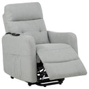 Dayes Upholstered Power Lift Recliner Chair Light Grey