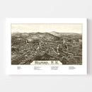 Vintage Map of Milford, New Hampshire 1886