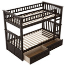 Bunk Bed With Drawers, Convertible Design by Unique Piece Furniture