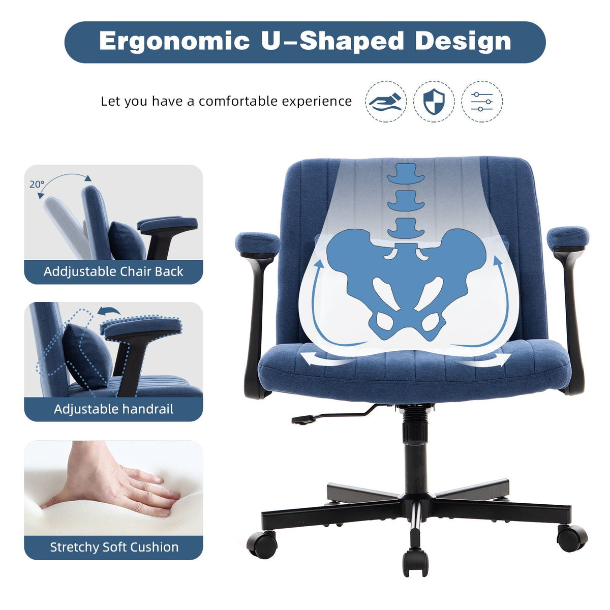 Criss Cross Armrest Office Chair With Wheels, photo 12 of 40