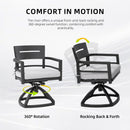 Outdoor Patio Aluminum Swivel Rocker 2PCs with Sunbrella Cushions