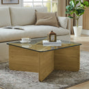 Mid-Century Modern 31.5 Inch Glass Coffee Table
