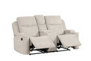 Galya - 3 Piece Living Room Set Sofa Loveseat Chair - Light Gray