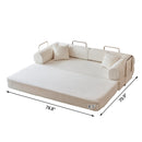 78.8" Convertible Floor Sofa Bed with High Density Foam
