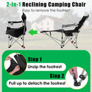 Reclining Camping Chair with Footrest – 4-Position Adjustable