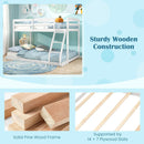 Twin Over Full Bunk Bed Low Floor Bunk Bed Frame by LJGDeals