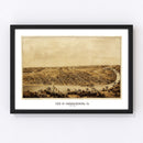 Vintage Map of Fredericksburg, Virginia 1862