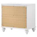 Barzini - 2 Drawer Nightstand Storage - White by HouseOfZazla