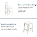 5 Pieces Counter Height Rustic Farmhouse Dining Room Wooden Bar Table Set With 2 Stools And 2 Chairs