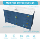 60" Modern Solid Wood Bathroom Vanity with Sink