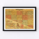 Vintage Map of Douglas County, South Dakota 1900