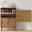 Slim Shoe Storage Cabinet with 2 Flip Drawers & Gold Handles