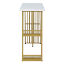 7-Piece Multi-Functional Modern Counter Height Dining Bar Table Set with Open Shelves and 6 Upholstered Stools for Dining Room, Bar and Cafe (White and Green)