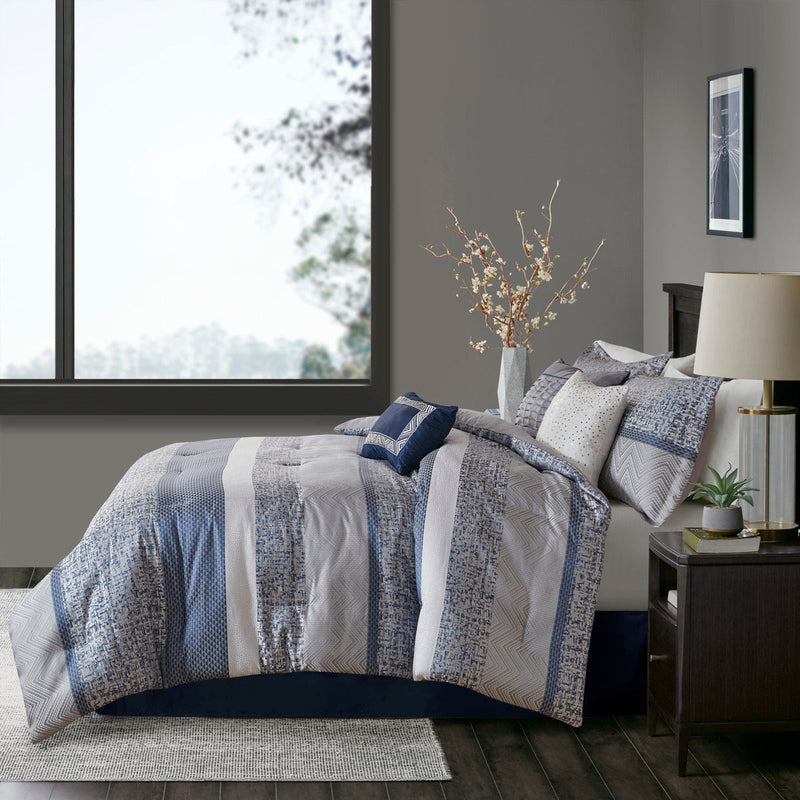 7 Piece Jacquard Comforter Set, photo 4 of 10