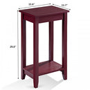 2-Tier Nightstand End Side Wooden Legs Table for Bedroom by DirectDeals