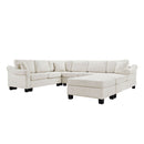 Contemporary U - Shaped Sectional Sofa With Movable Storage Ottoman by HouseOfZazla