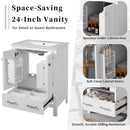 Space Saving Bathroom Vanity With Integrated Ceramic Sink