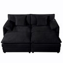 Modern Comfy Deep Seat Modular Sectional Sofa Cloud Couch With Ottoman by Unique Piece Furniture