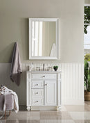 James Martin Bristol 30" Single Bathroom Vanity, Bright White