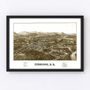 Vintage Map of Penacook, New Hampshire 1887