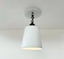 Embossed White Tin Ceiling Light