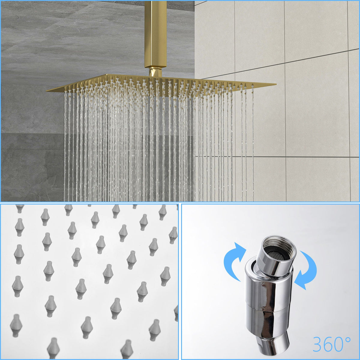 Dual Shower Head System With Ceiling Mount And Rough In Valve, photo 8 of 27