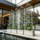 Metal Garden Rustproof Trellis For Climbing Plants Outdoor Flower Support by Unique Piece Furniture