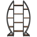 Triple Wide Oval Etagere Bookcase With Shelves For Living Room by HouseOfZazla