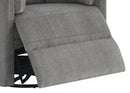 Sagen Charcoal Chenille Glider Recliner with Swivel