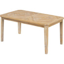 7-Piece Farmhouse Dining Set Classic Rustic Table and 6 high-back design Chairs for Dining Room, Kitchen (Natural Wood Wash)