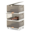 3/4/5/6-Cube Stackable Storage Bins with Detachable Wheels by LJGDeals