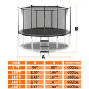 16FT Trampoline with Safety Enclosure Net, Outdoor Trampoline with Heavy Duty Jumping Mat and Spring Cover Padding for Kids and Adults