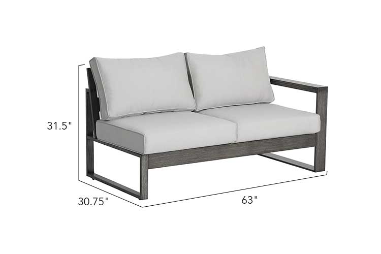 Walsh 4-Piece Aluminum Sectional Sofa Set, photo 4 of 19