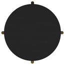 Arini Round End Side Table With Storage Shelf Black