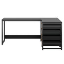 L-Shaped Computer Desk With Drawers And Shelves, Workstation For Home Office by HouseOfZazla