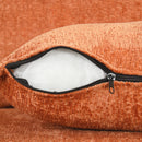 82.67"Convertible Sofa Bed Sectional Sofa Sleeper L-shaped Sofa with a Storage Ottoman,Two Pillows, Two Power Sockets and Two USB Ports for Living Room, Orange