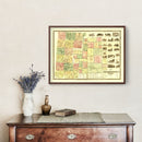 Vintage Map of Bennington County, Vermont 1856