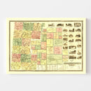 Vintage Map of Bennington County, Vermont 1856
