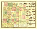 Vintage Map of Bennington County, Vermont 1856