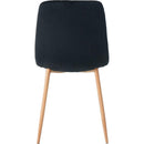 Indoor black velvet dining chair, modern kitchen dining chair with backrest, upholstered side chair with hot transfer metal legs, Family Kitchen Dining Room and living room (set of 4)