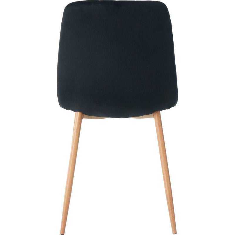 Indoor black velvet dining chair, modern kitchen dining chair with backrest, upholstered side chair with hot transfer metal legs, Family Kitchen Dining Room and living room (set of 4)