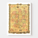 Vintage Map of Rutland County, Vermont 1854
