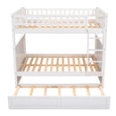 Bunk Bed With Twin Size Trundle, Guardrails by Unique Piece Furniture