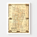 Vintage Map of Windham County, Vermont 1856